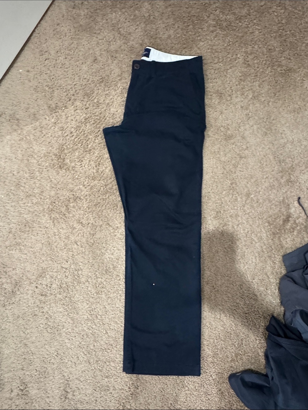 American Eagle Outfitters Navy Straight-Fit Chinos